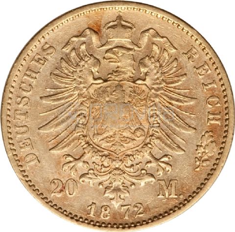 20 Marchi Ludwig II 1872-1873 Regno di Baviera (stati tedeschi)